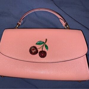 COACH Tilly Satchel 23 with Rhinestone Cherries